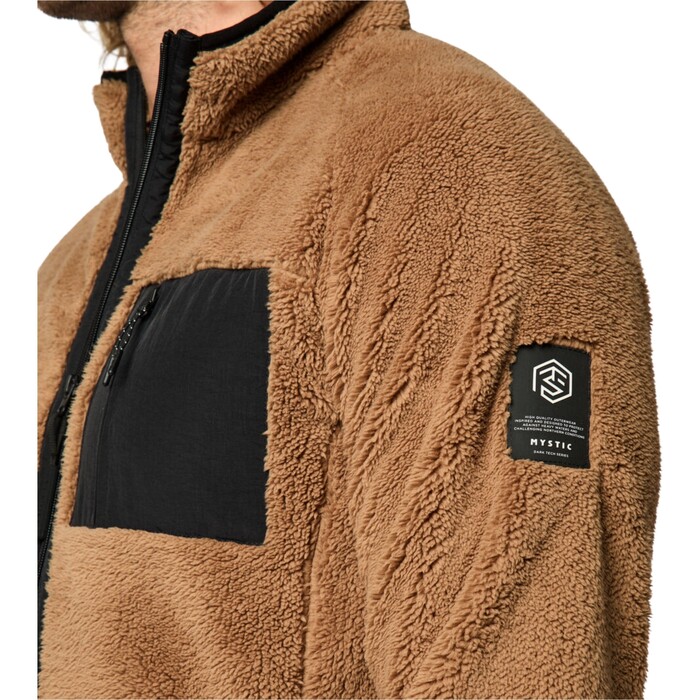 2024 Mystic Mnner Dunkel Tech Serie Teddy Zip Thru Fleece 35104.23 - Slate Brown